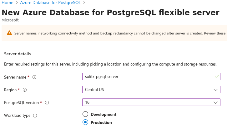 Server configuration