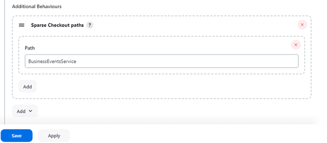 Sparse checkout paths