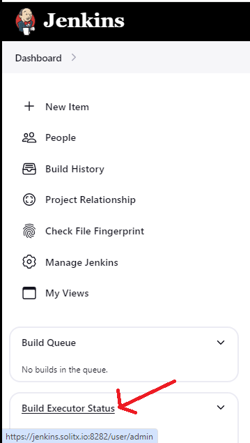 Build executor status