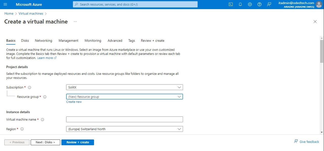 Create a virtual machine