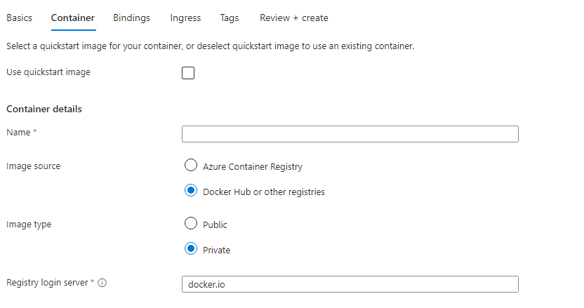 Container details