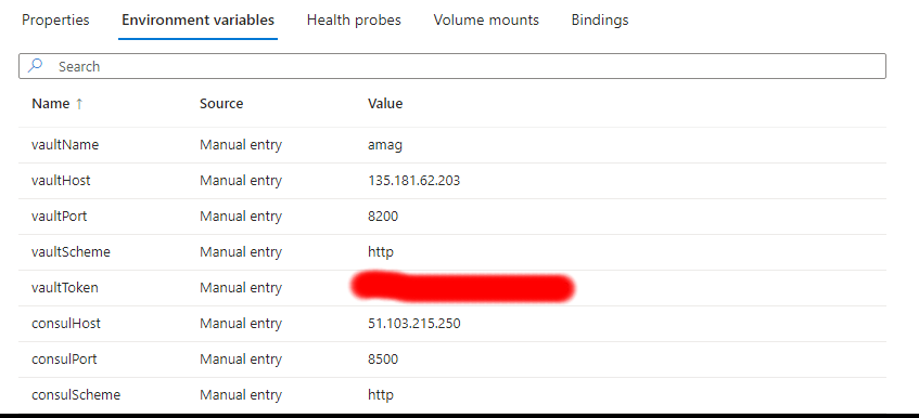 Environment variables