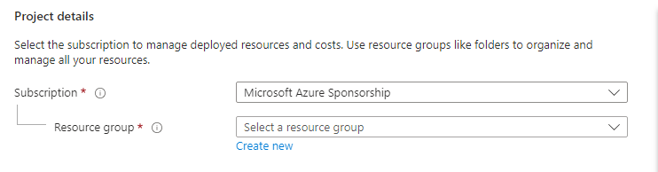 Project details configuration