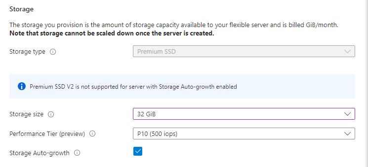 Storage configuration